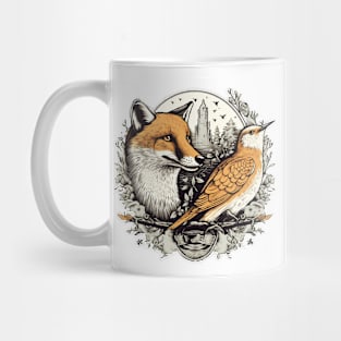 Fox and Bird Mug